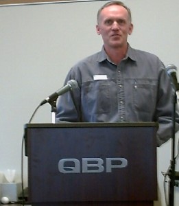 Rob, presenting at Quality Bicycle Products on behalf of BikeMN.