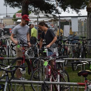 Riding your bike to the Minnesota State Fair cyclist can choose between three secure bike corrals to park their bike while visiting the Great Minnesota Get Together.