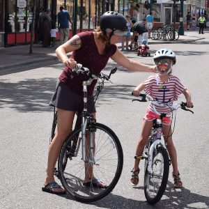 Its easy for the whole family to bike to Forever Halloween, in Anoka, MN -the Halloween Capitol of the World.