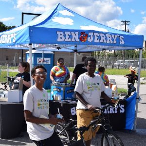 Ice Cream Smiles Friday at the Ben & Jerry's Stand on Franklin Avenue, in Minneapolis, MN.