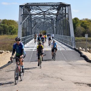 The Old Cedar Bridge bike crossing over the Minnesota River is now available for cyclists and pedestrians.