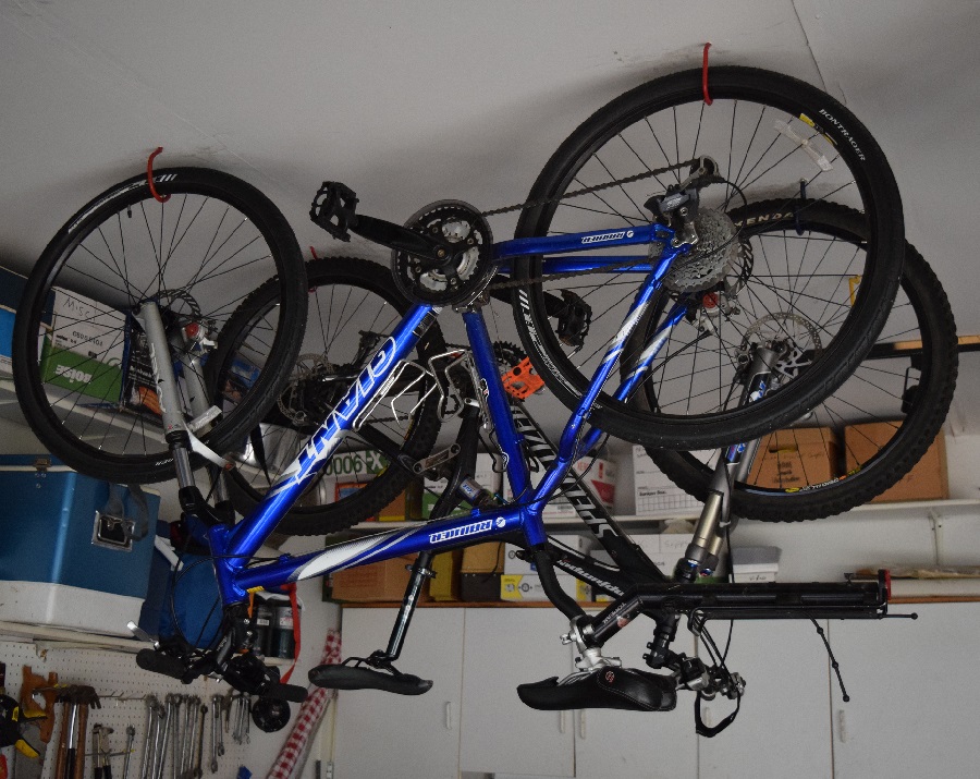 hanging a bike in the garage