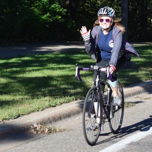 Clothing items to wear for fall bike riding.