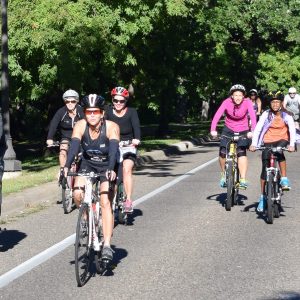 Clothing items to wear for fall bike riding.