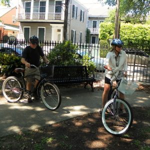 In the Garden District you will find several walking tours and stately homes to bike by.