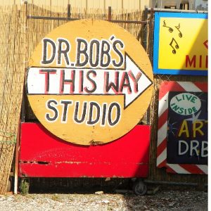 Dr. Bob is a New Orleans self-taught folk artist who has made the phrase "Be Nice or Leave" a part of his identity.