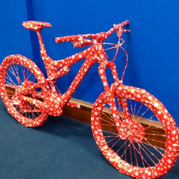Wacky Saturday time again, any ideas as to what this gift could be? What a very creative way to wrap something. When buying a bike as a gift, please make sure you properly fit it to the person riding.