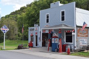 Ernie's Service Station is a prime feature of Whalan, Minnesota's Past.