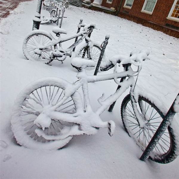storing bike outside in winter