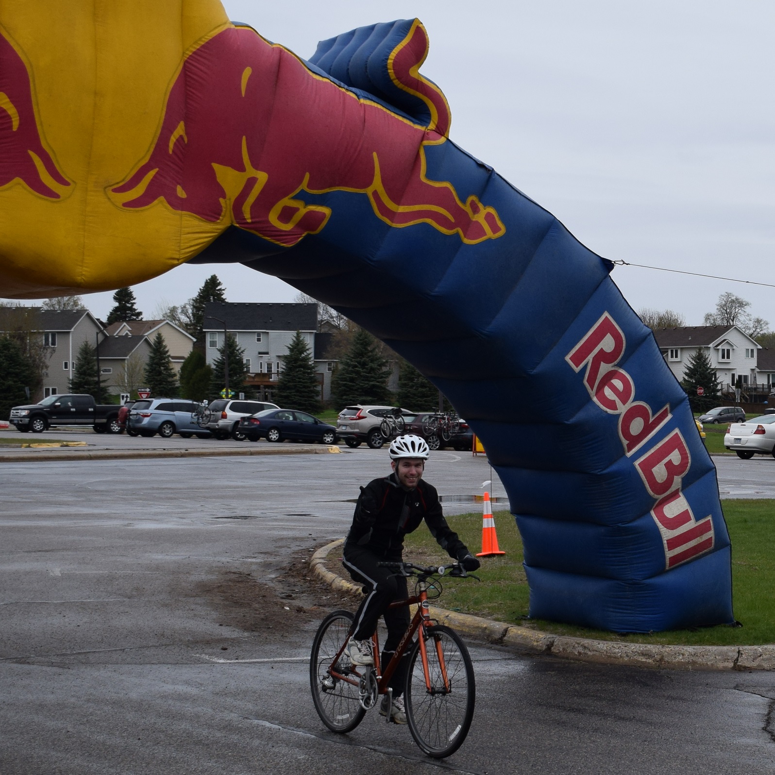 Andy Ellis Completing his first Minnesota Ironman Bike Ride in Waconia