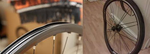 how to fix a bent bike rim