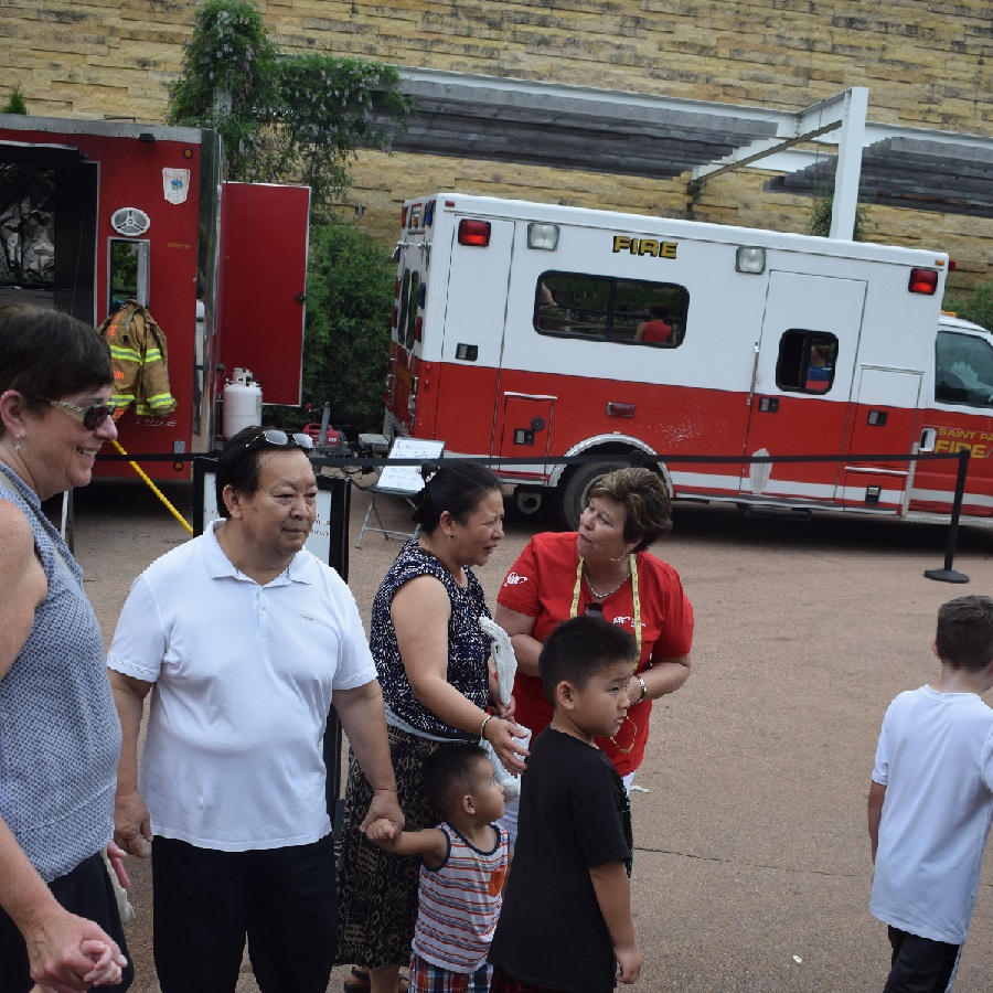 Here families visited while waiting for the next kitchen fire demonstration. 