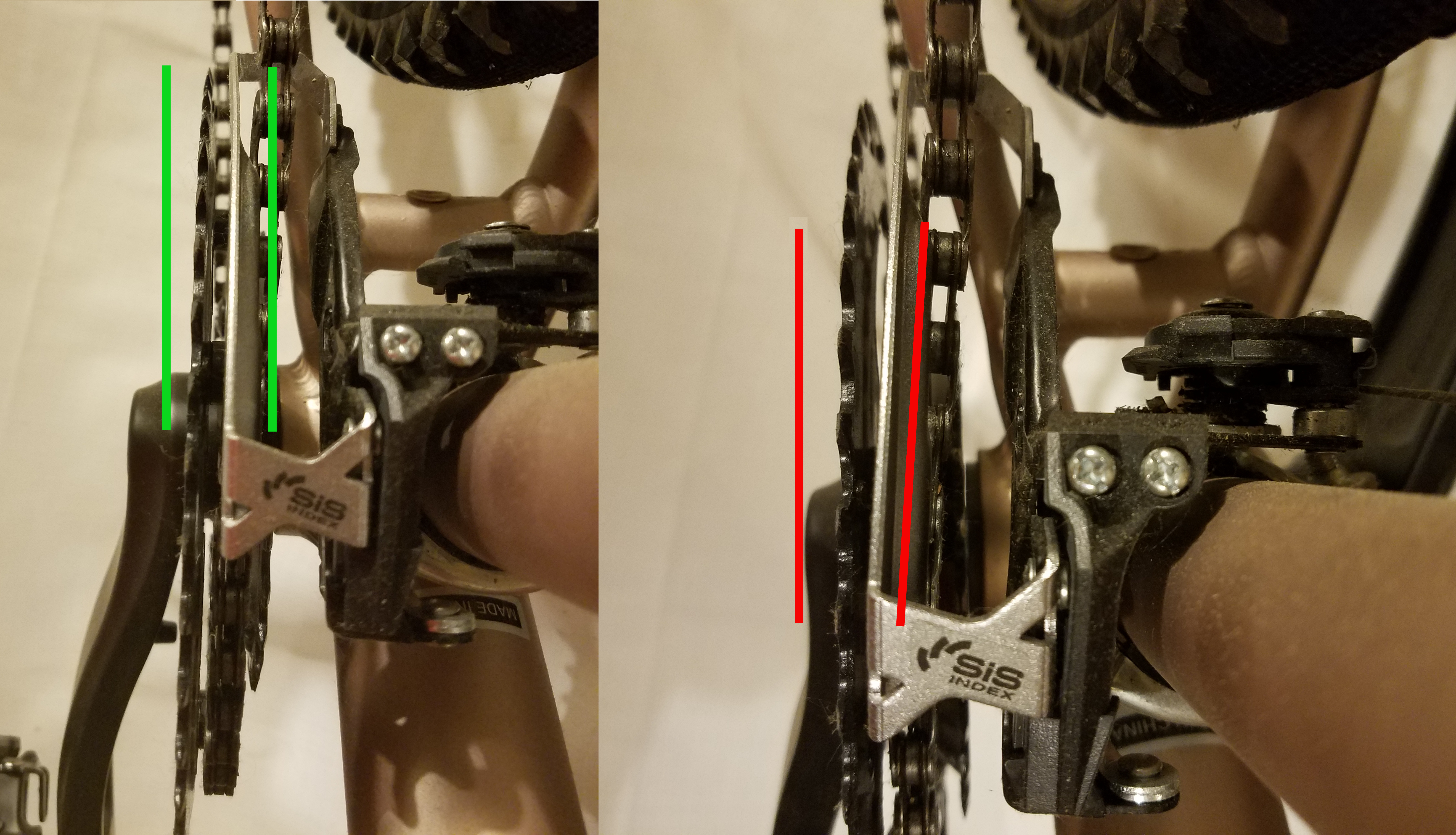 Front derailleur deals alignment