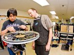 I first saw the Flat Stopper tire sealant at Interbike. The flat Stopper booth had a wheel affixed to a stand that had a jagged spike that would puncture the tire if you pressed a lever. Based on this display,