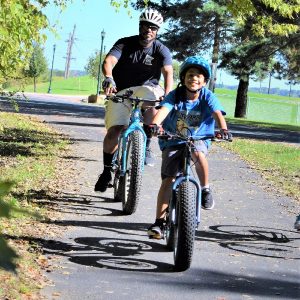 Family fun on the Red Jacket Trail, in Mankato MN, getting the fat bike legs ready for winter activities on the calendar planned.