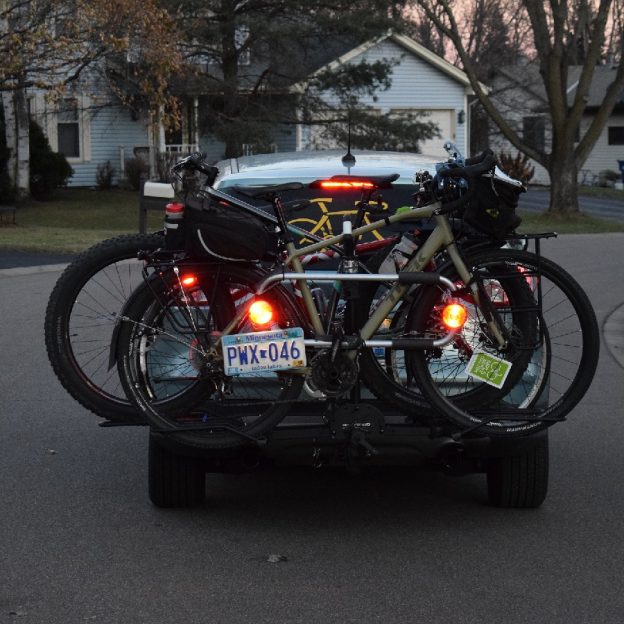 The Auto Rack Light Is A Tail Light Extension System For Hauling Bikes
