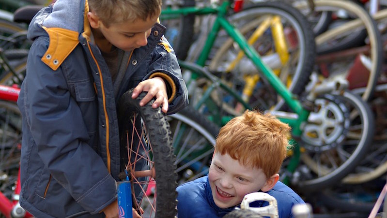 Kids store bicycle repair