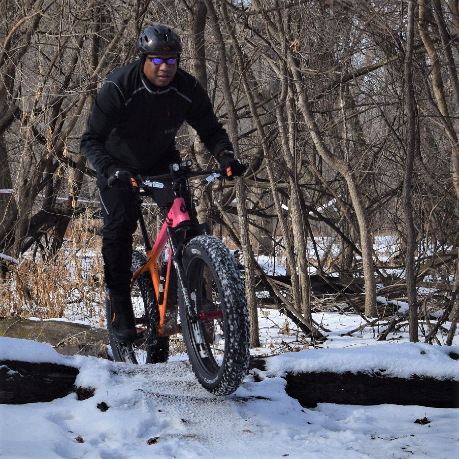 The fat bike trails loops in Split Rock Lighthouse State are fun.
