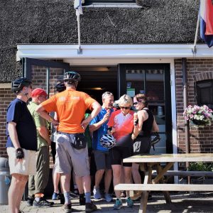 Its ice cream smiles Sunday around the world and here in the Netherlands and these Minnesota cyclists are enjoying a cool treat before they continue their ride along the canals from Amsterdam to Bruges.