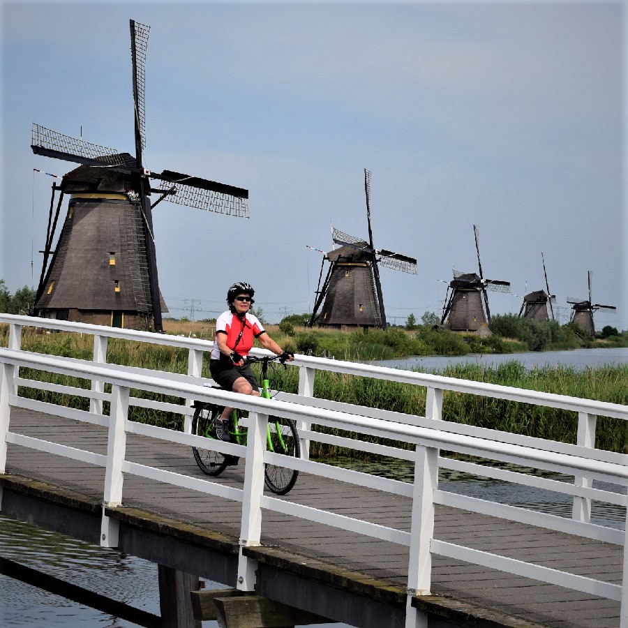 Sleep on a barge at night and then ride your bike, passing windmills during the day is a fun way to see Europe.