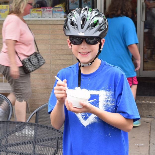 Its ice cream smiles Sunday around the world and here in La Crosse WI,. last summer, this your cyclists enjoyed a cool treat,