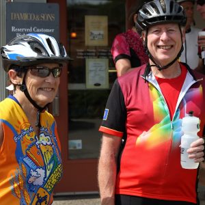 Fond summer memories were enjoyed by this biker couple on the 4th of July Tour D'Amico Bicycle Tour last year summer. This year's 19th annual tour offers several new scenic routes through the Twin Cities western suburbs. 