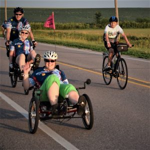 Today's 'riding into the Monday morning sun' bike pic captures another beautiful summer day. In this pic we captured these bikers riding in the morning sun on RAGBRAI 2017.
