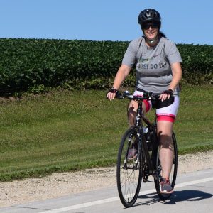 A picture perfect Saturday to ride, as this biker chick displays - just do it! This picture was captures last year in the Root River Valley, near Lanesboro, MN. 