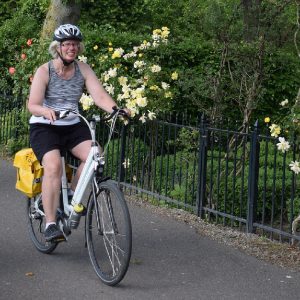 In our Saturday bike pic we c aught this Minnesota biker chick riding the canal routes in the Netherlands from Amsterdam to Bruges.