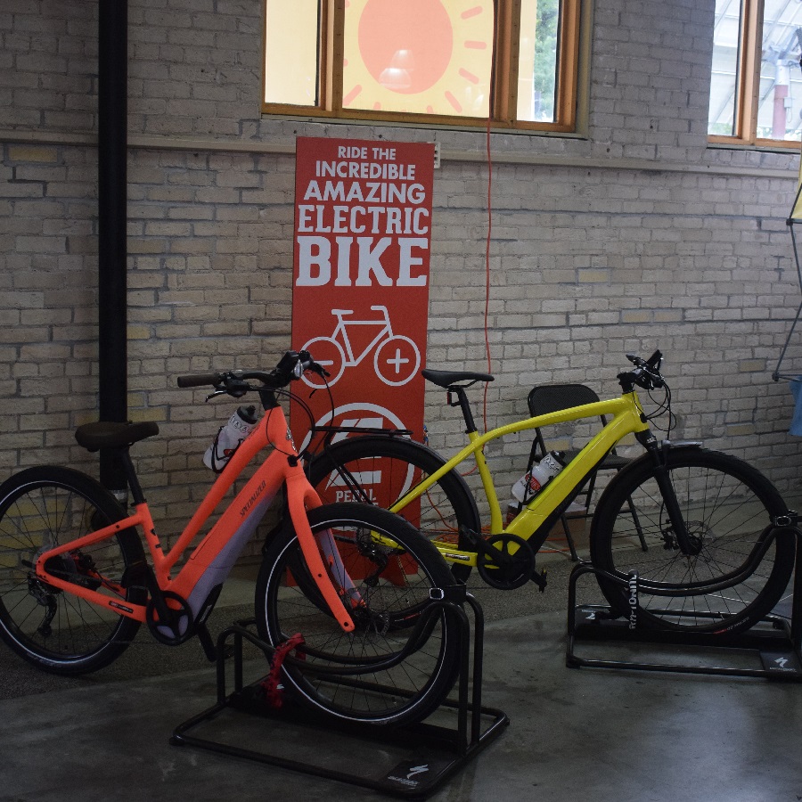 IN THE ECO PROGRESS CENTER SEE THE LATEST ON ELECTRIC ASSIST BIKES.