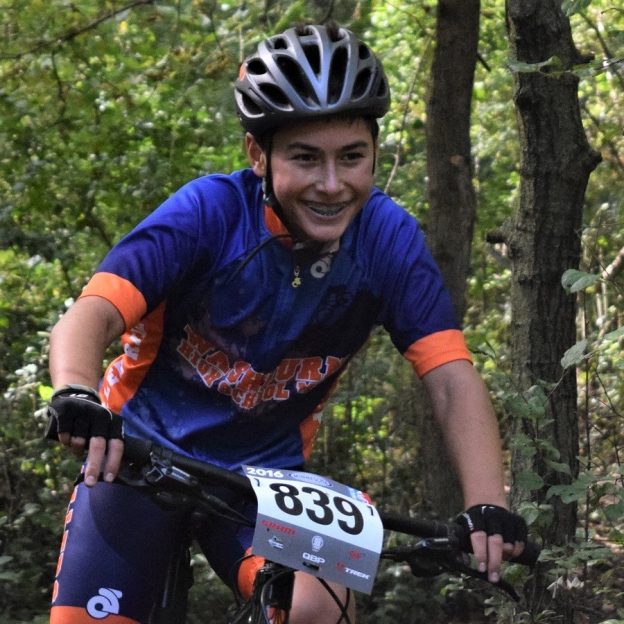 Here in this bike pic, we captured this young biker dude having fun pedaling down the trail ready for the Minnesota High School Cycling Leagues Race #4, up at Detroit Lakes, MN this Sunday. 
