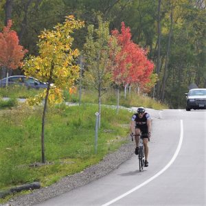 Here in this bike pic Tuesday reports are coming in that colors are beginning to peak up in northern Minnesota along the Canadian Border.