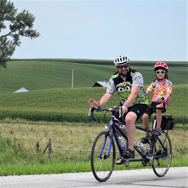 This Bike Pic Friday we are showing you memories of a father/daughter team enjoying the Iowa countryside, on the ride across Iowa, RAGBRAI.