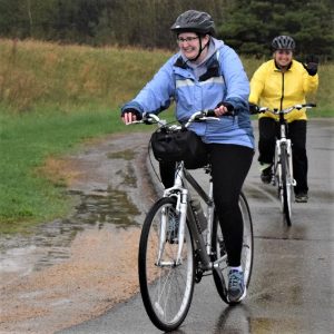 Bike Pic Oct 09, wet weather won't stop these biker chicks from smiling