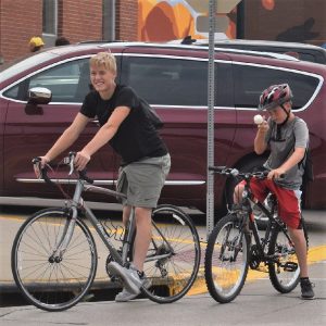 On this bike pic Sunday, these young biker dudes are in heaven. What's better than bicycles and ice cream?  This picture was shot on the 2017 RAGBRAI  bike tour.