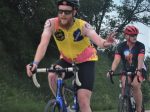 Here in this Monday's bike pic, looking through the summer archive, we captured this bike dude riding into the morning sun while pedaling across Iowa.