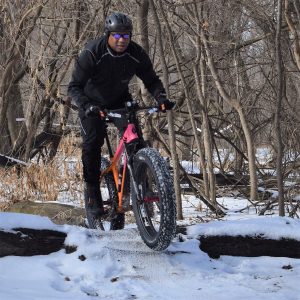 Its a perfect time of the year to jump on a fatty and hit the trail. This pic was taken last year at the Get Phat with Pat event in the Minnesota River Bottoms, in Bloomington, MN.