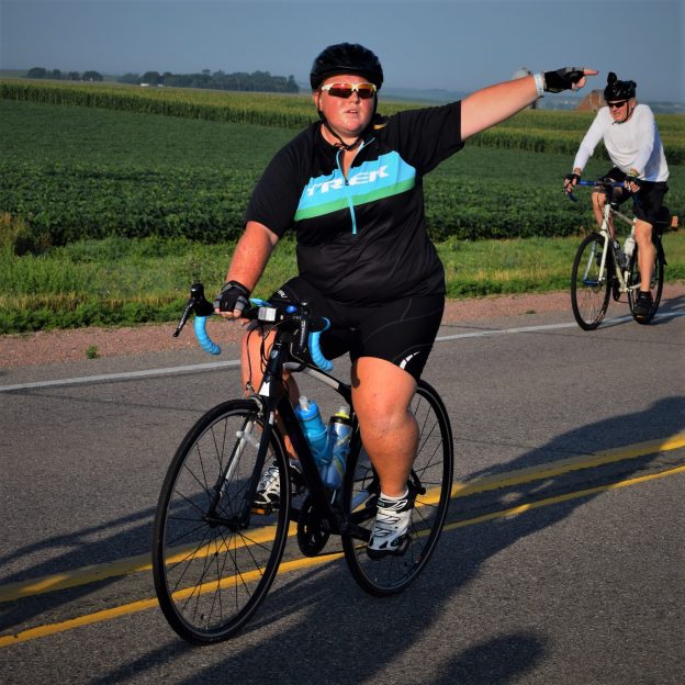 Looking through the summer archive we found this burr Saturday bike pic of a dude riding across Iowa. See more fun photo on the RAGBRAI 2018 website.