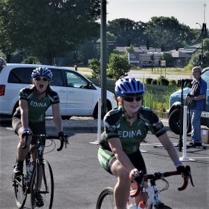 Today's bike pic, we found these Edina biker chicks, in the HFB archives, riding the Tour D' Amico 4the of July bike ride?