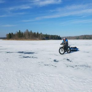 From ice adventures, getting out to an ice fishing hot spot using e-fat bikes can extend the winter fishing season or other shoulder season activities.