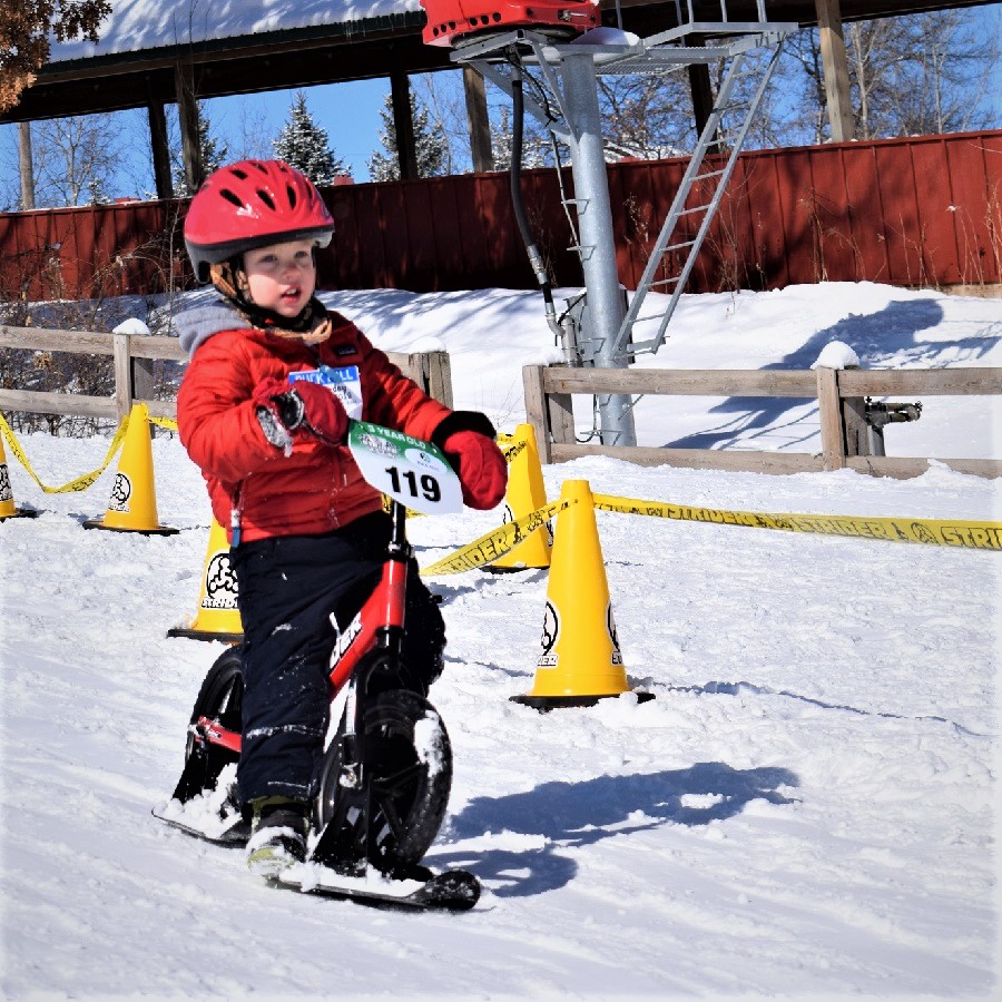 Strider bike snow outlet skis