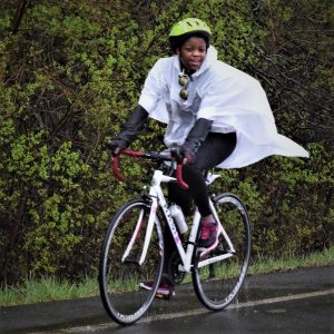 This Monday morning bike pic, shows the wet road surfaces after rain shower last night. Celebrate day-21 of 30-days of biking for your personal commitment.