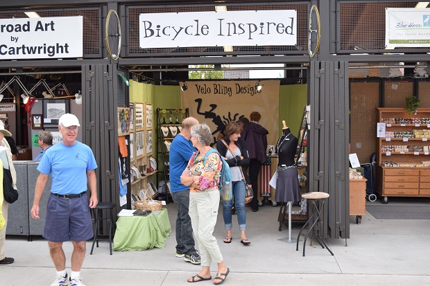 Bicycle inspired jewelry at the MN State Fair.