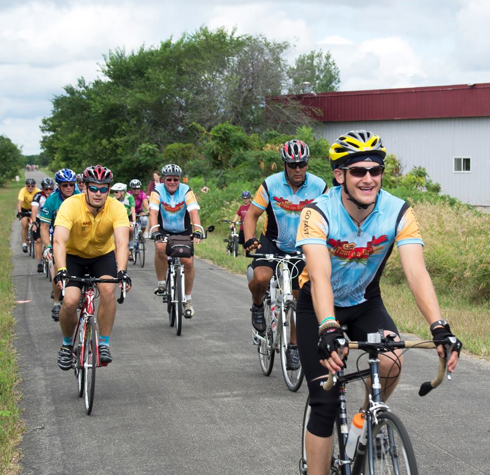 Riders enjoy getting together each year on the M.S TRAM